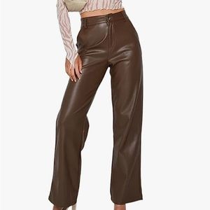 Shuyun faux leather pants